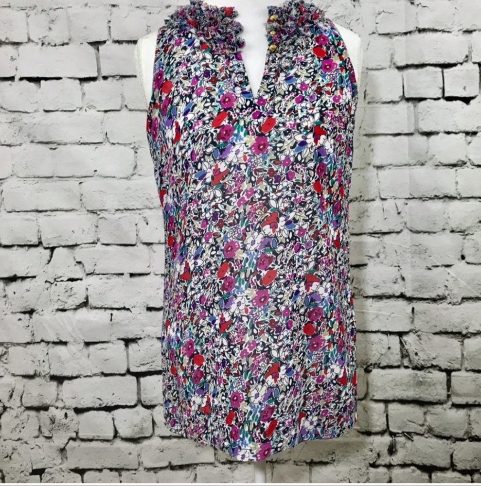 CAbi Style # 355 Liberty Multicolor Sleeveless Blouse